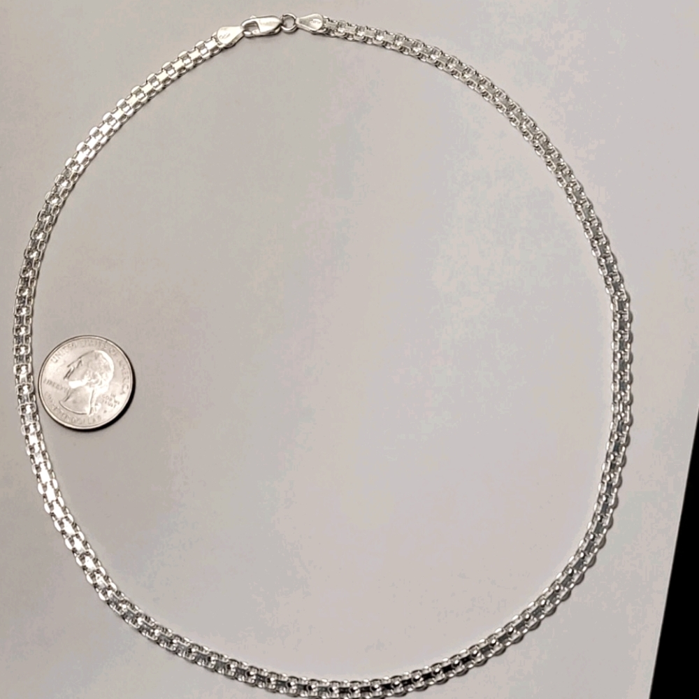 Italian sterling silver Bismark chain 20 inch